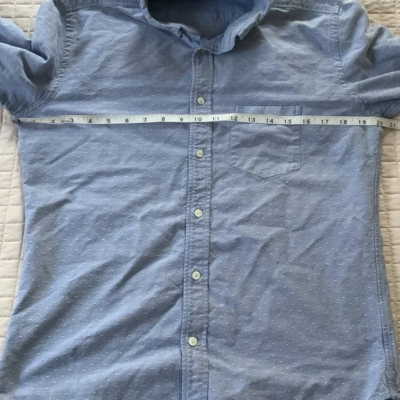 Brooklyn Tailors Blue and White Button-Down Shirt, Slim Medium - Picture 5 of 10